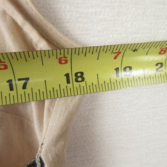 Biancalancia Cream Colorblock Linen Dress Size 44 Deconstructed Sleeveless - Picture 9 of 13